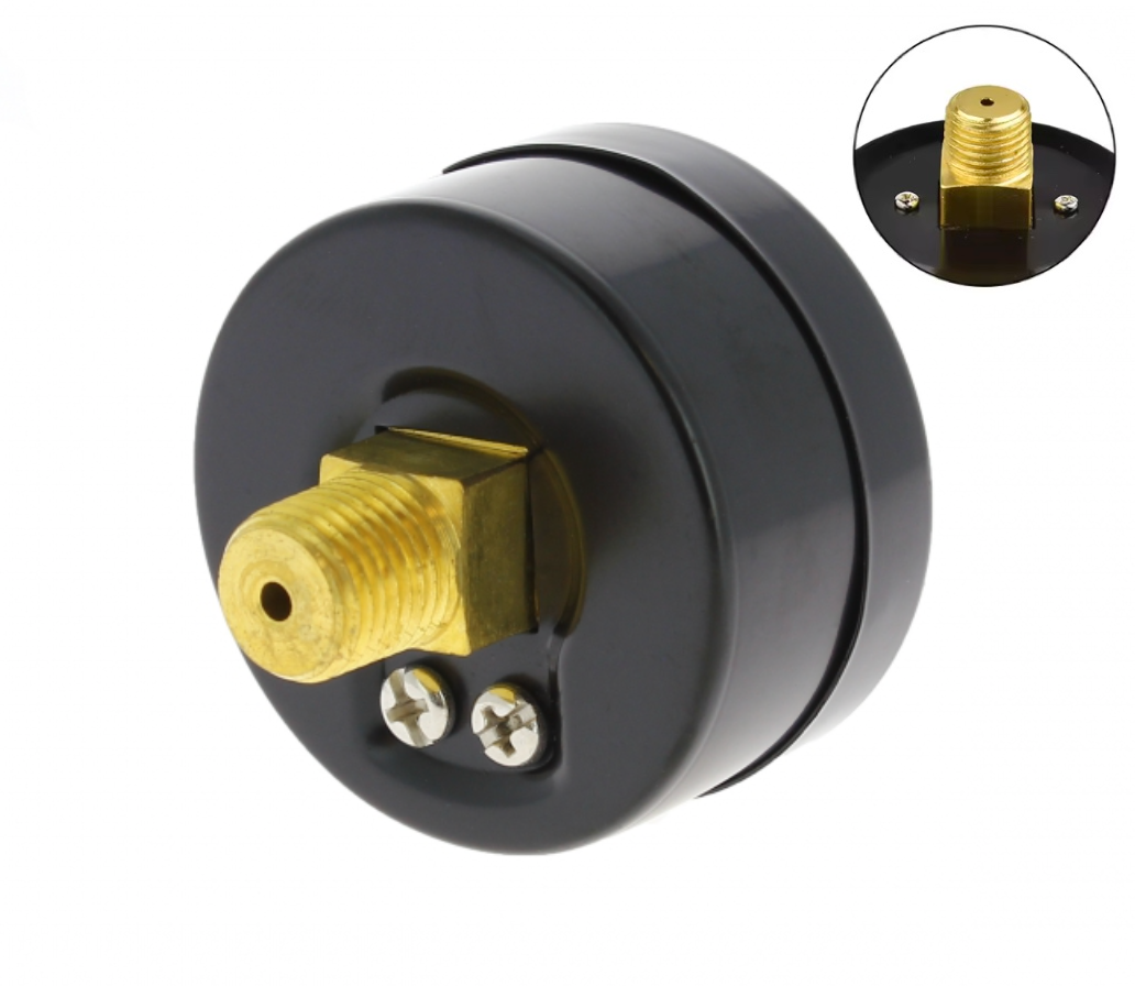 Manomètre de Filtre Piscine 0-3 Bar / 45 PSI, Raccord Laiton 1/4" NPT, Cadran 2", Pour Filtre à Sable – Avec Téflon et Adaptateur 1/8"